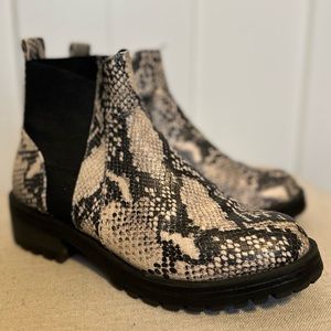 Snake Skin Ankle Boots